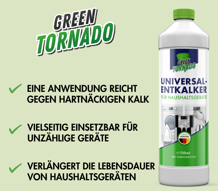 Im Vergleich unser Green Tornado Produkt