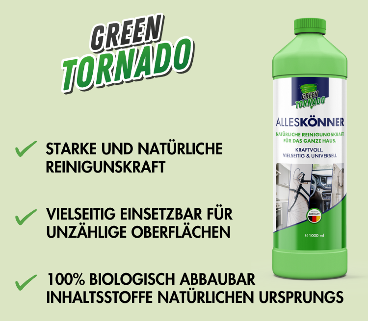 Im Vergleich unser Green Tornado Produkt